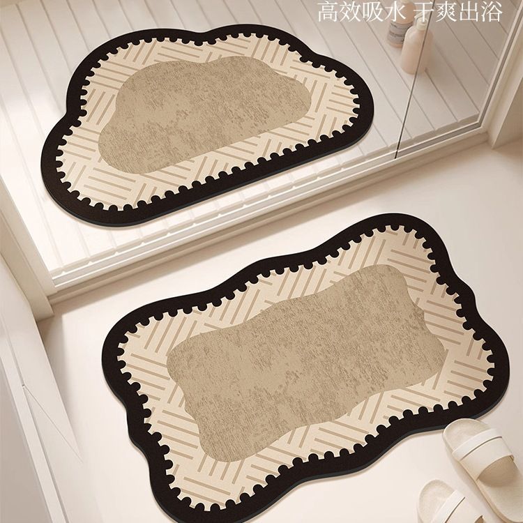 Vintage-Inspired Geometric Bath Mat