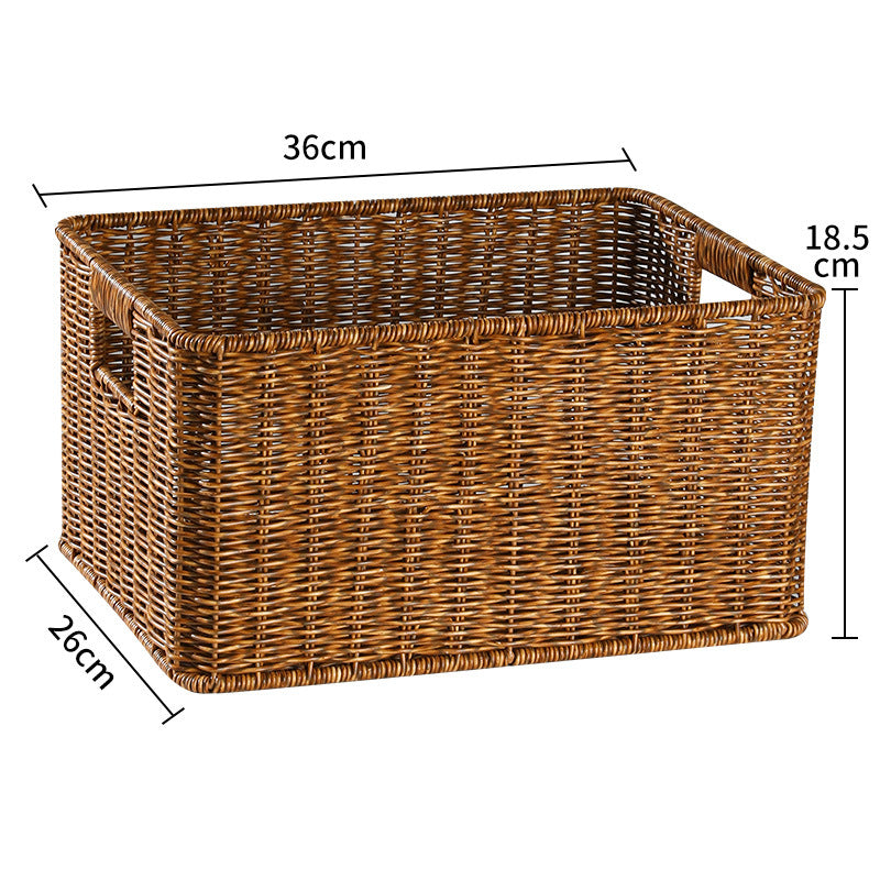 Handcrafted Rectangular Wicker Storage Bin Kalsten