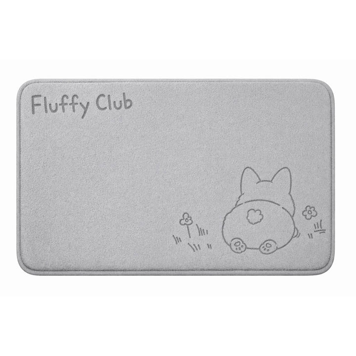 Plush Bath Mat with Cute Bear Design