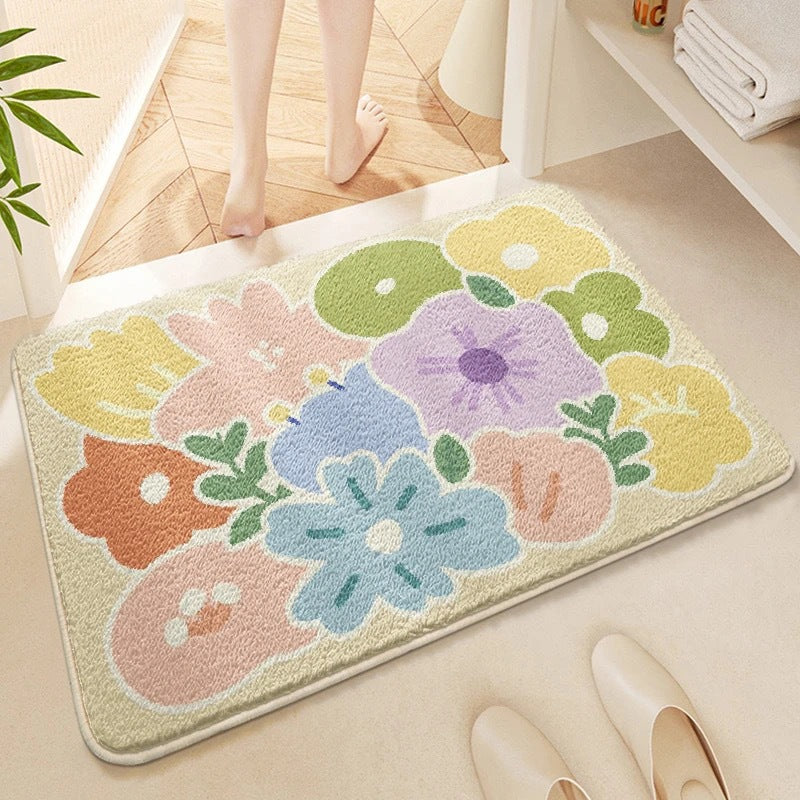 Decorative Floral Bath Mat