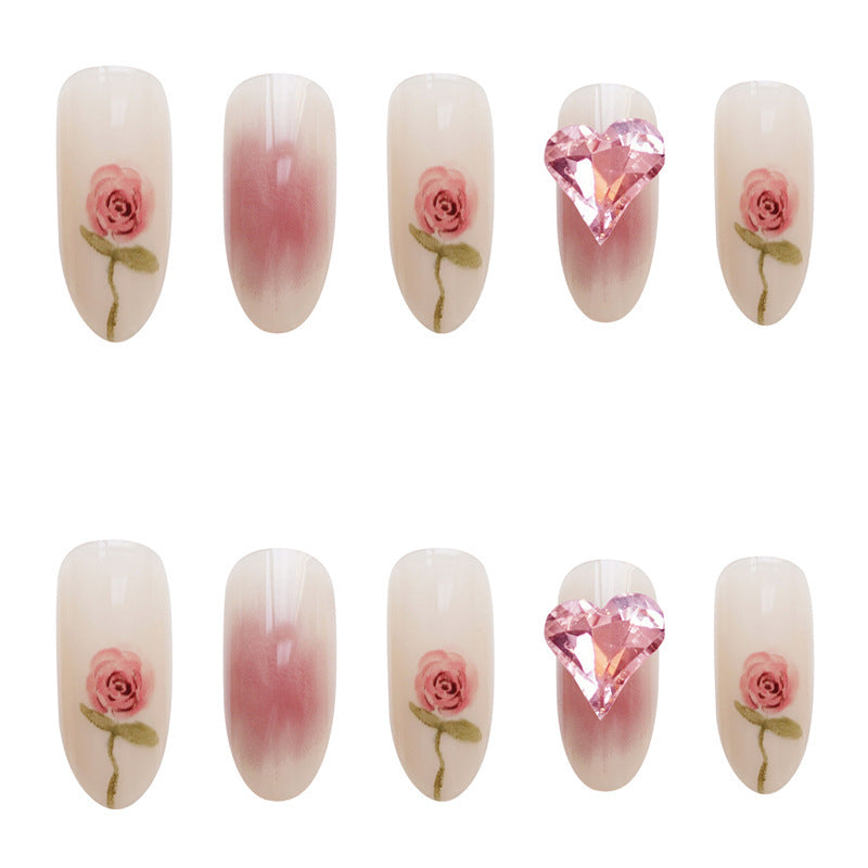 Artistic Floral Press-On Nail Design Set