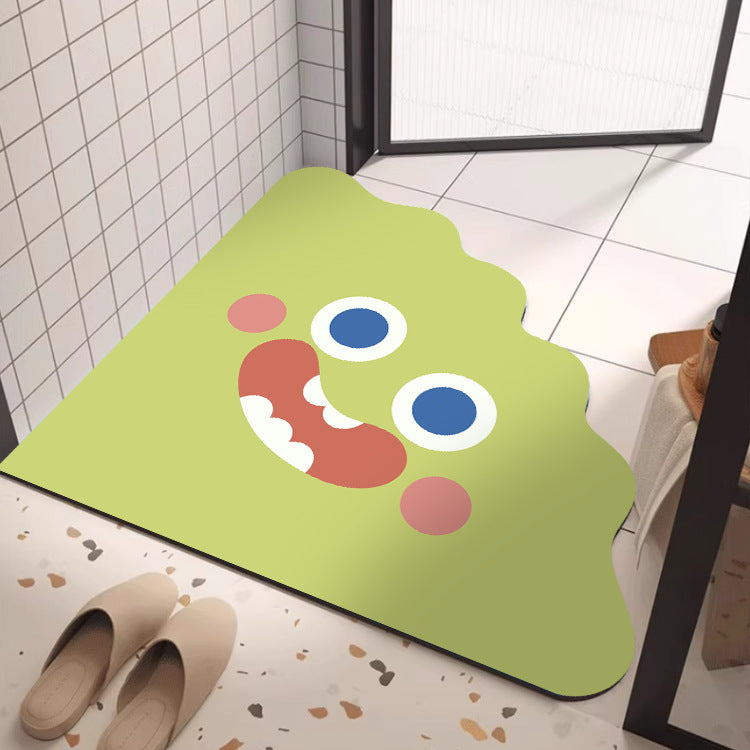 Playful Cartoon-Themed Bath Mat