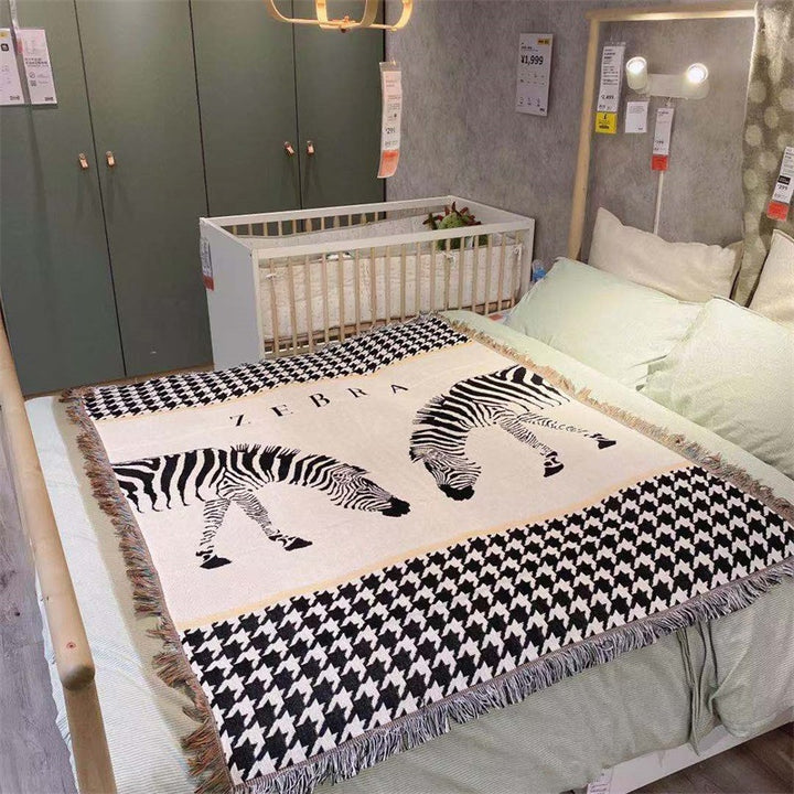 Artistic Zebra Print Throw Blanket
