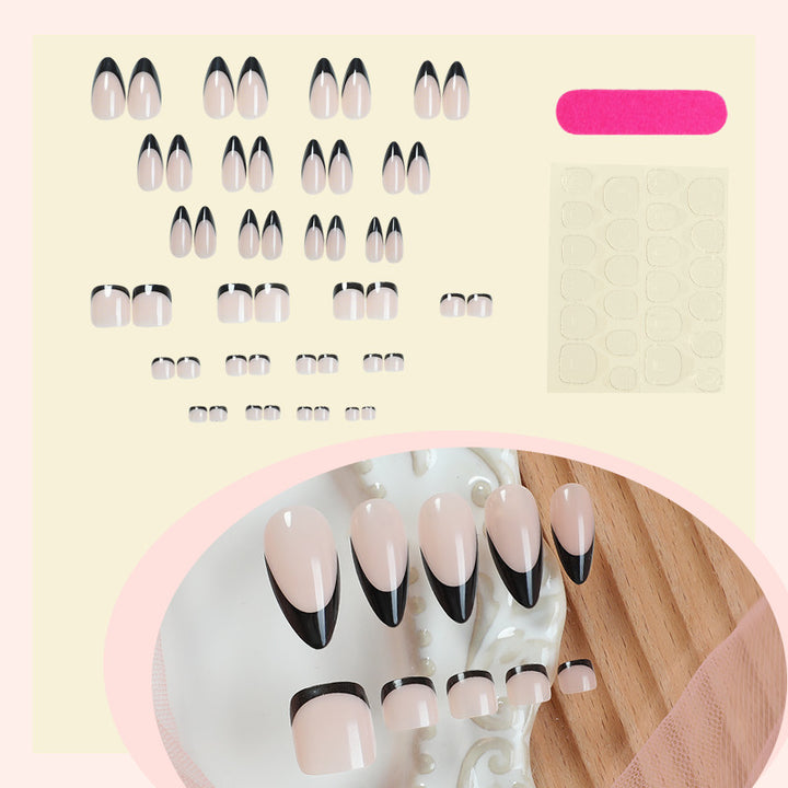 Stylish Press-On Nail Art Set with Elegant Design Kalsten