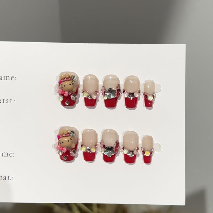 Decorative Press-On Nail Art Set