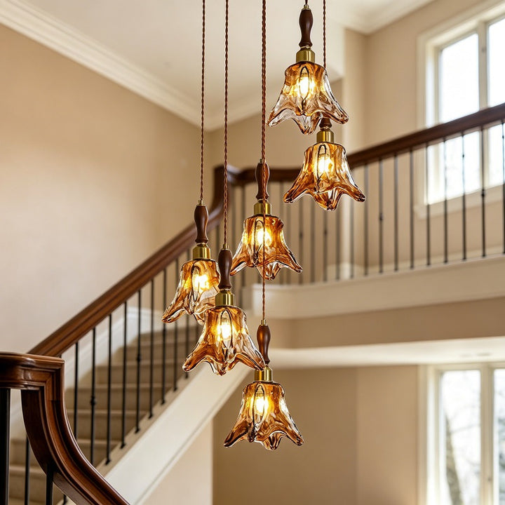 Artistic Floral Pendant Chandelier