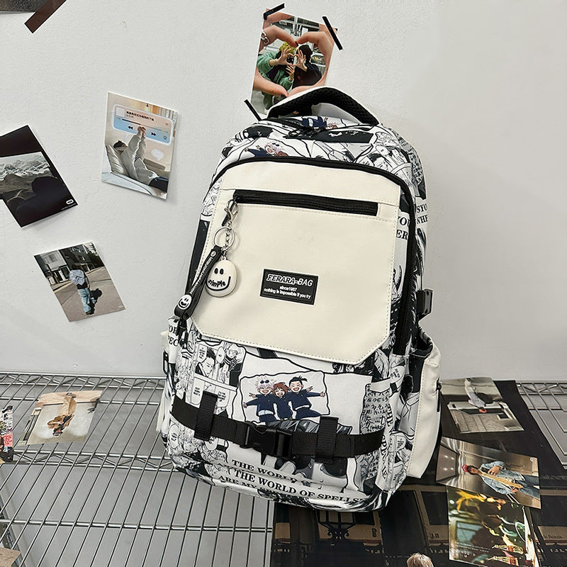 Artistic Graphic Print Backpack Kalsten