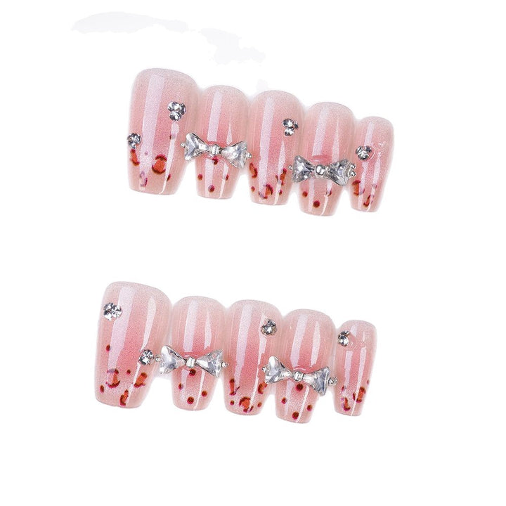 Decorative Rhinestone Bow Press-On Nail Set Kalsten