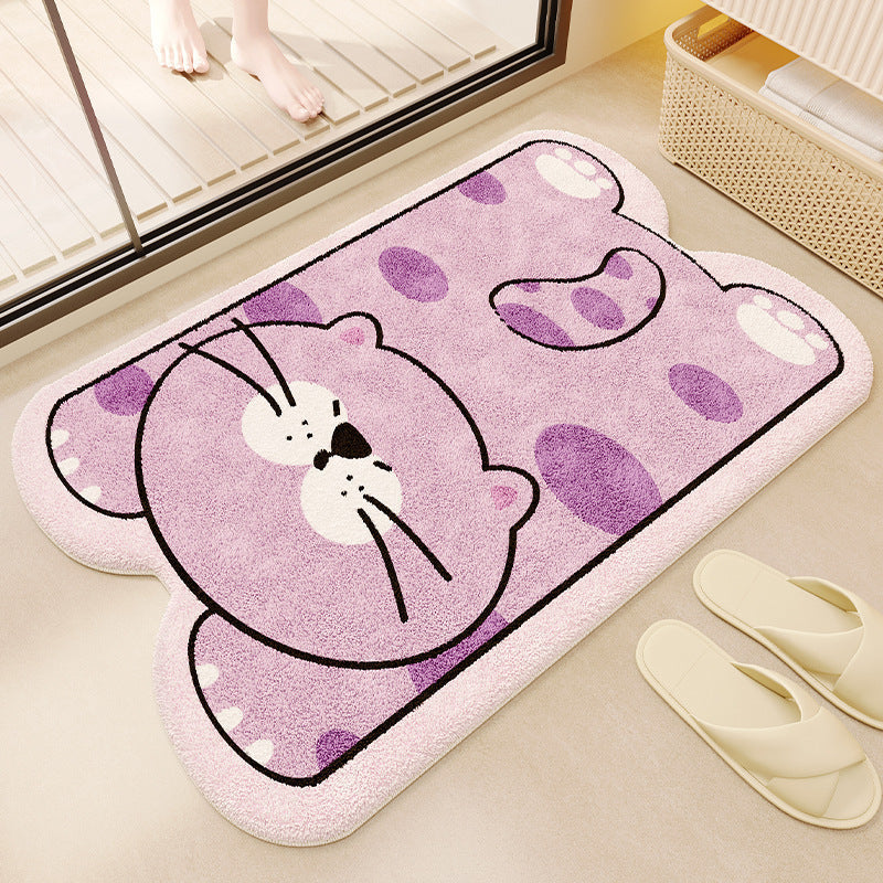 Cat-Themed Plush Bath Mat Kalsten