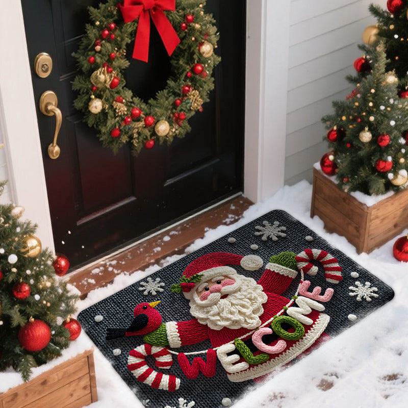Festive Indoor Outdoor Welcome Mat Kalsten