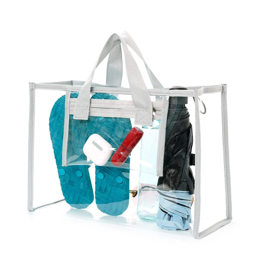 Transparent Beach Bag with Multiple Inner Compartments Kalsten