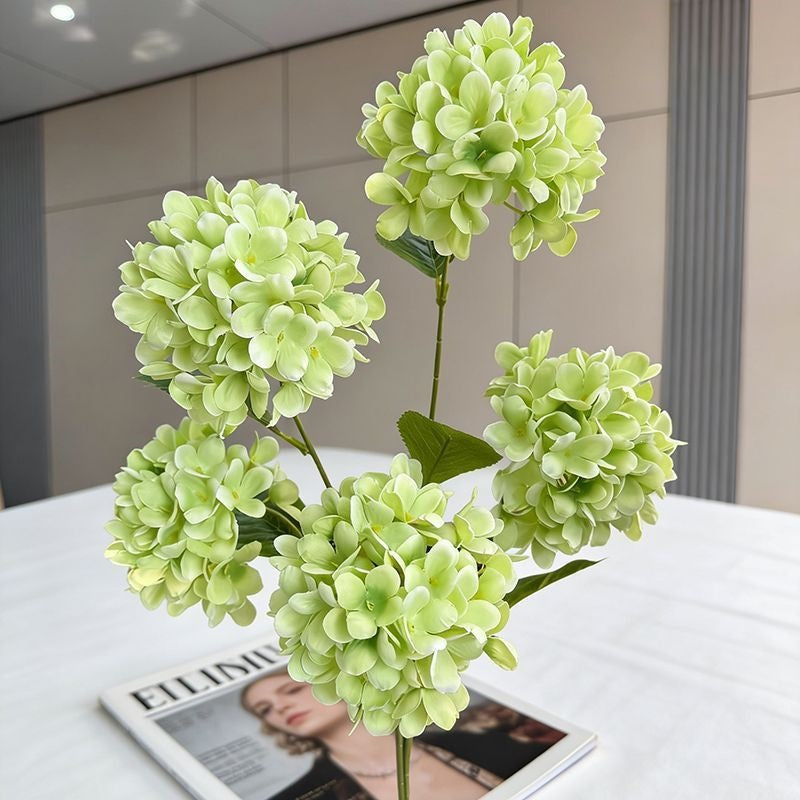 Elegant Faux Hydrangea Stem