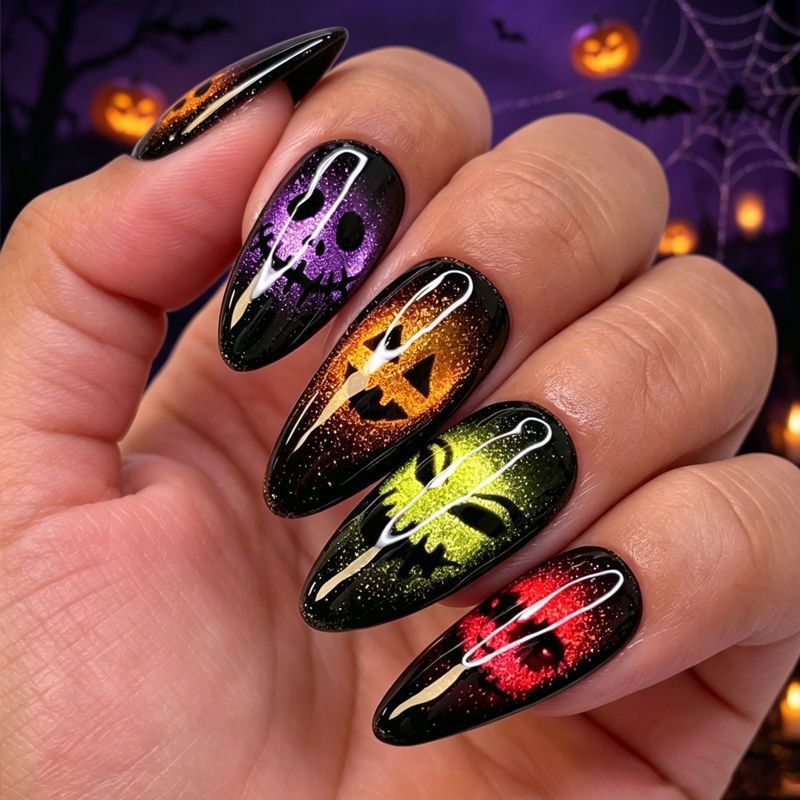 Halloween-Themed Press-On Nail Art Set Kalsten