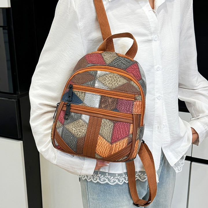 Stylish Geometric Patterned Mini Backpack Kalsten