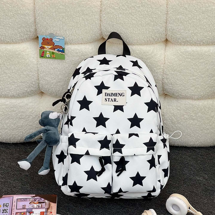 Star-Patterned Casual Backpack