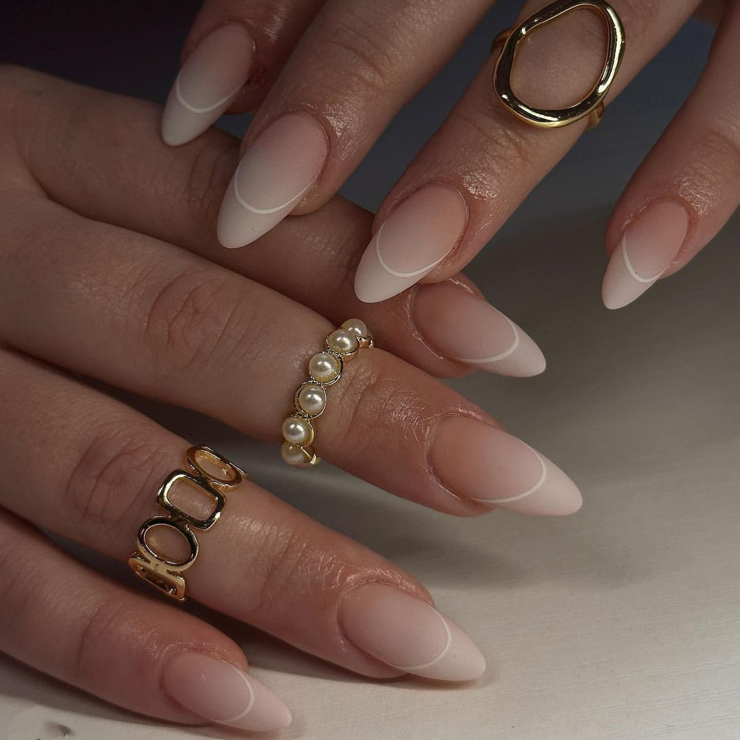 Elegant Gel Nails with Matte Finish Kalsten