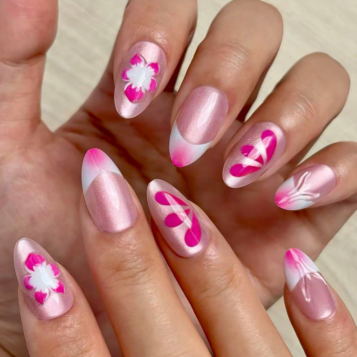 Artistic Floral Design Press-On Nail Set Kalsten