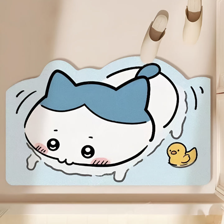 Cartoon-Themed Absorbent Bath Mat