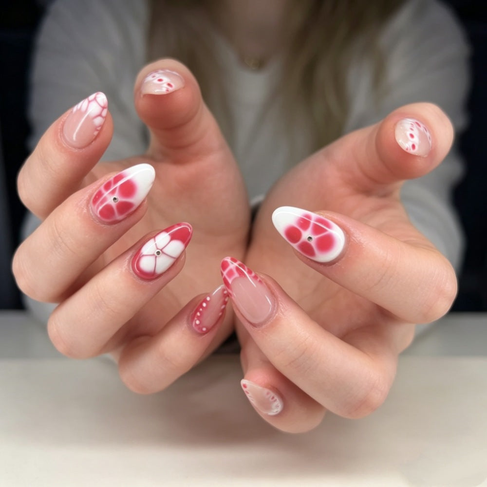 Creative Press-On Nail Art Set with Abstract Patterns Kalsten