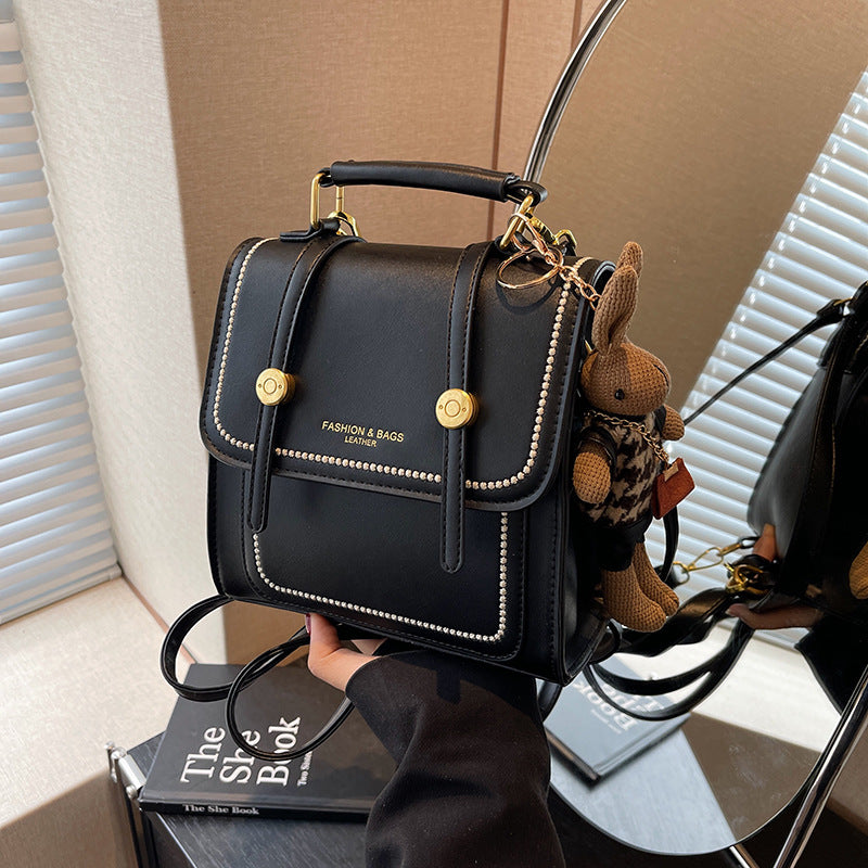 Vintage-Inspired Structured Satchel Bag Kalsten