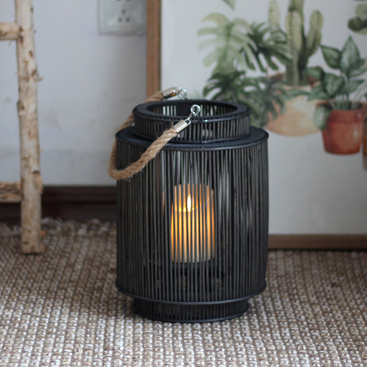 Decorative lantern made of woven material Kalsten