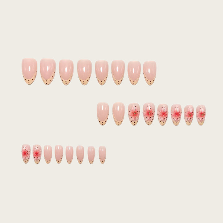 Artful Nail Extensions with Floral Accents Kalsten