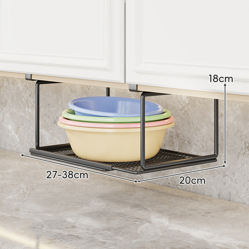 Expandable Under-Cabinet Sliding Mesh Shelf Rack