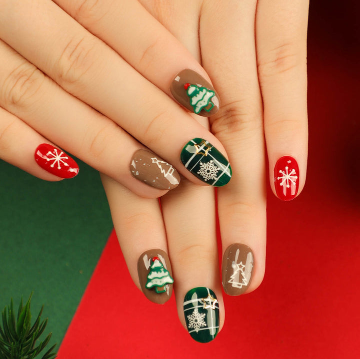 Artful Nail Extensions with Glitter and Rhinestone Embellishments Kalsten