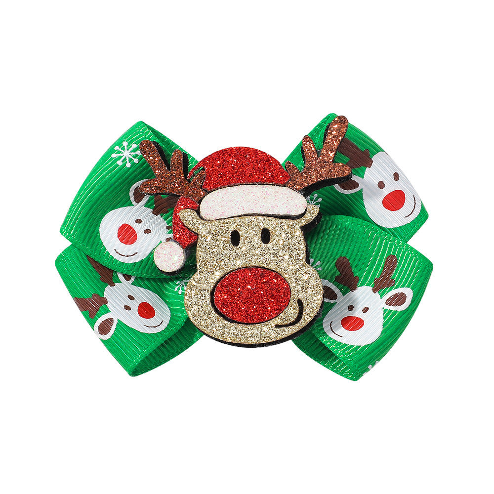 Festive Holiday Hair Bow Clip Kalsten