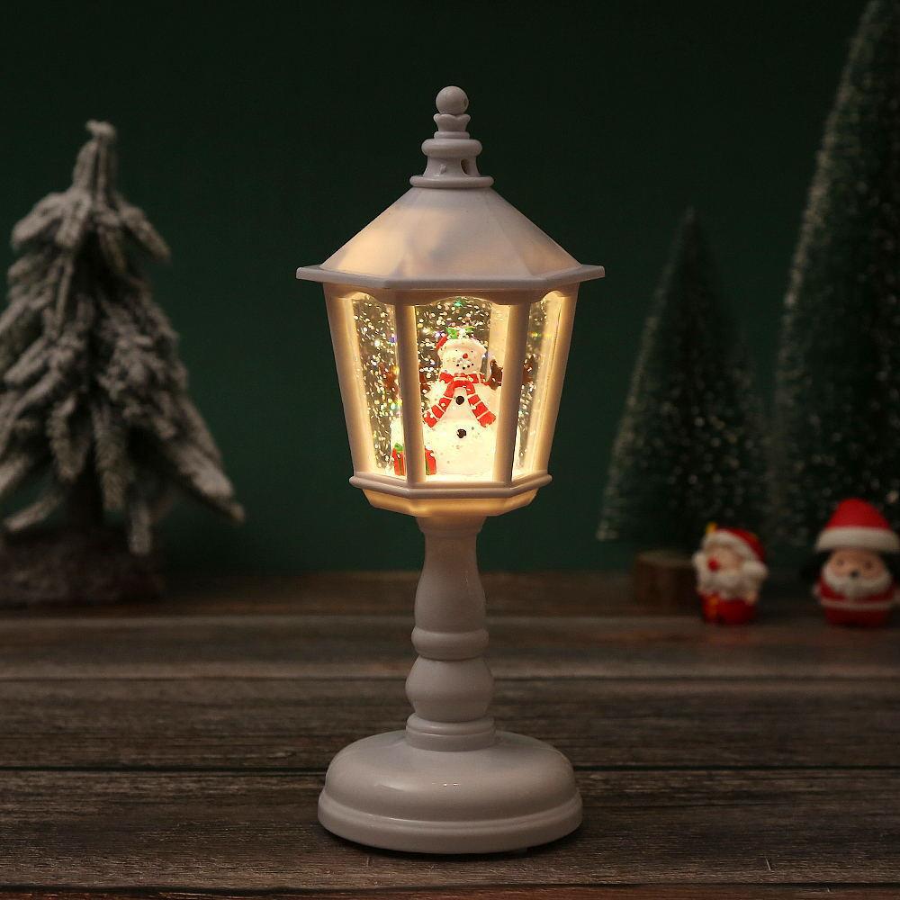 Nostalgic Christmas lantern with moving Santa scene Kalsten