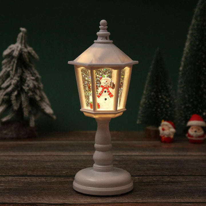 Nostalgic Christmas lantern with moving Santa scene Kalsten