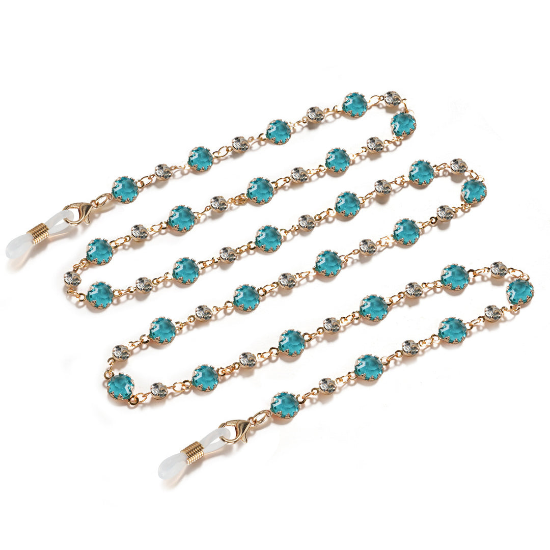 Elegant Gemstone Eyewear Chain Kalsten