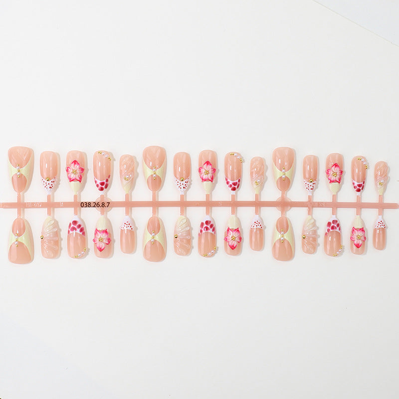 Floral Design Premium Press-On Nail Tips Kalsten