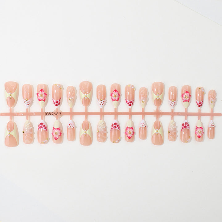 Floral Design Premium Press-On Nail Tips Kalsten