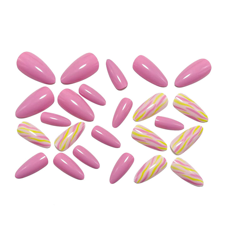 Acrylic nails with Creative Colorful Patterns Kalsten