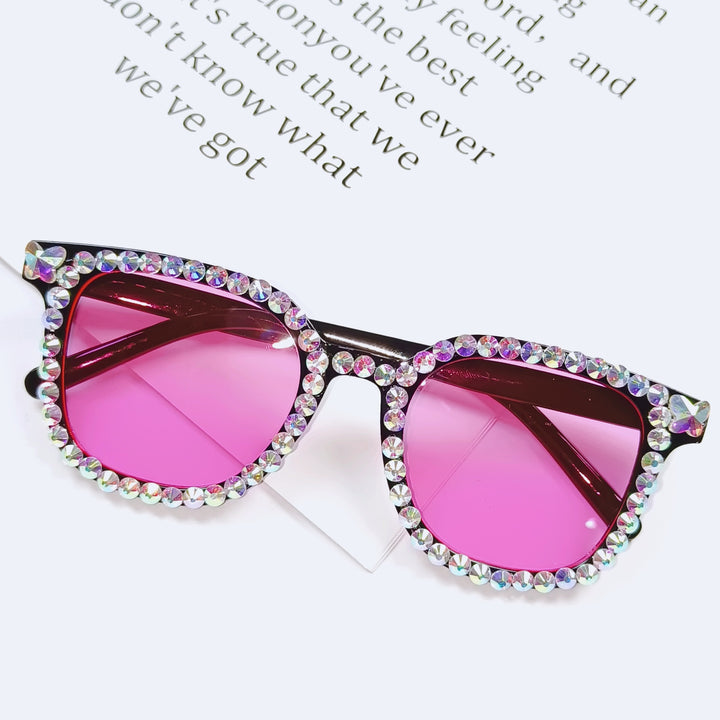 Fashionable Rhinestone-Embellished Sunglasses Kalsten