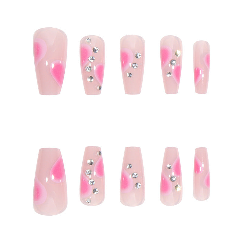 Elegant Stiletto Press-On Nails with Gem Accents Kalsten
