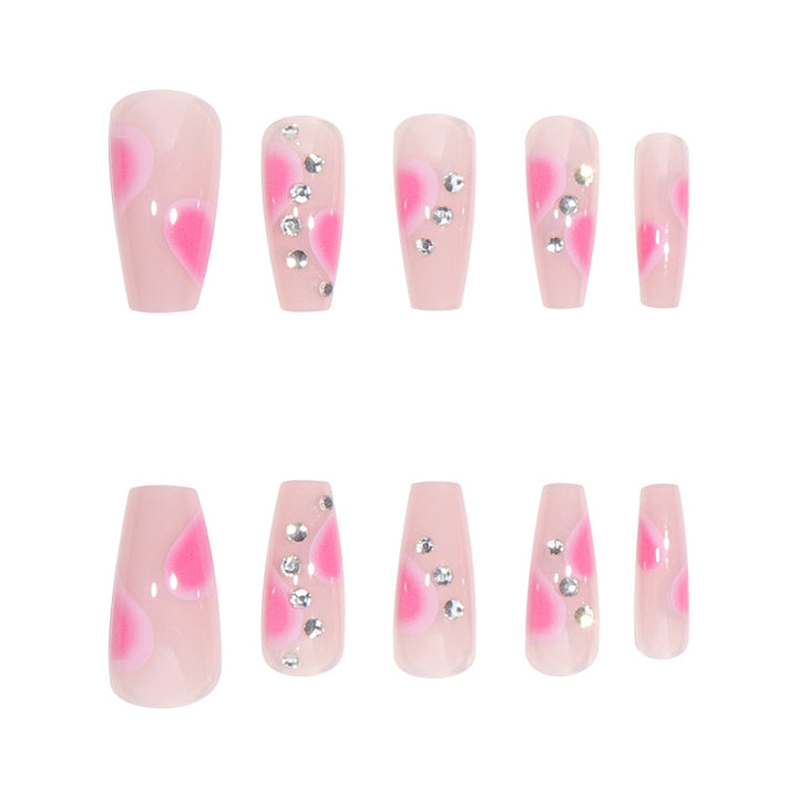 Elegant Stiletto Press-On Nails with Gem Accents Kalsten