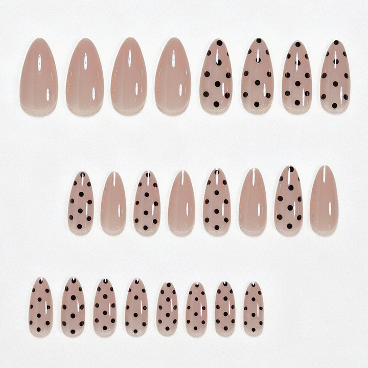 Elegant Long Almond Press-On Nail Art Kalsten