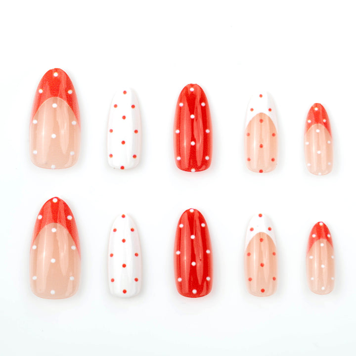 Artistic Polka Dot Press-On Nail Art Kalsten