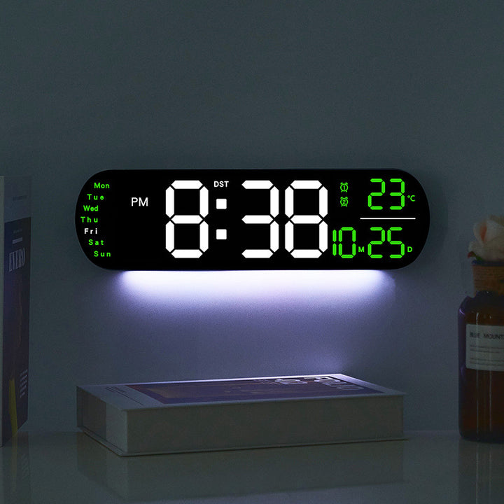 Digital LED alarm clock with large display and temperature display Kalsten