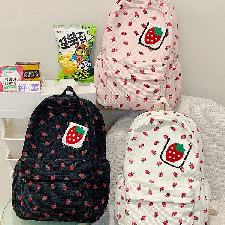 Backpack with Playful Strawberry Design Kalsten
