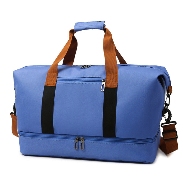 Sporty travel bag with sturdy carrying handles and adjustable shoulder strap Kalsten
