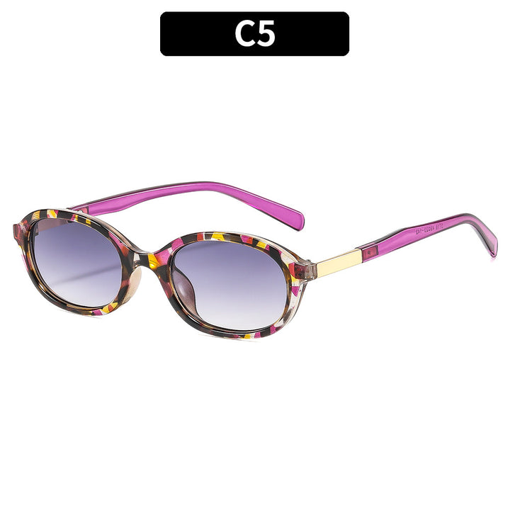 Modern Retro Oval Frame Sunglasses