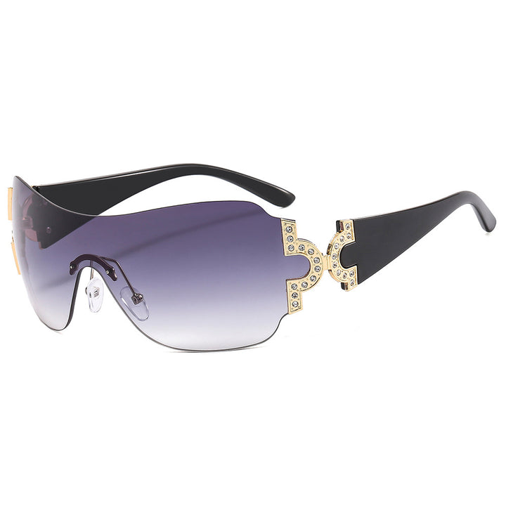 Contemporary Cat-Eye Sunglasses with Decorative Accents
