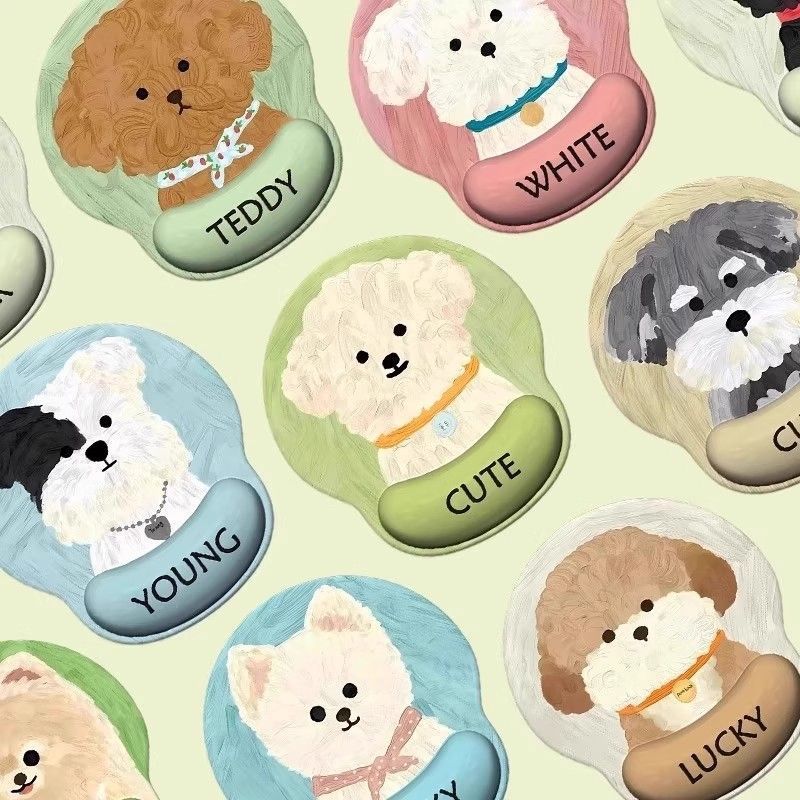 Cute Cartoon Dog-Themed Mouse Pad