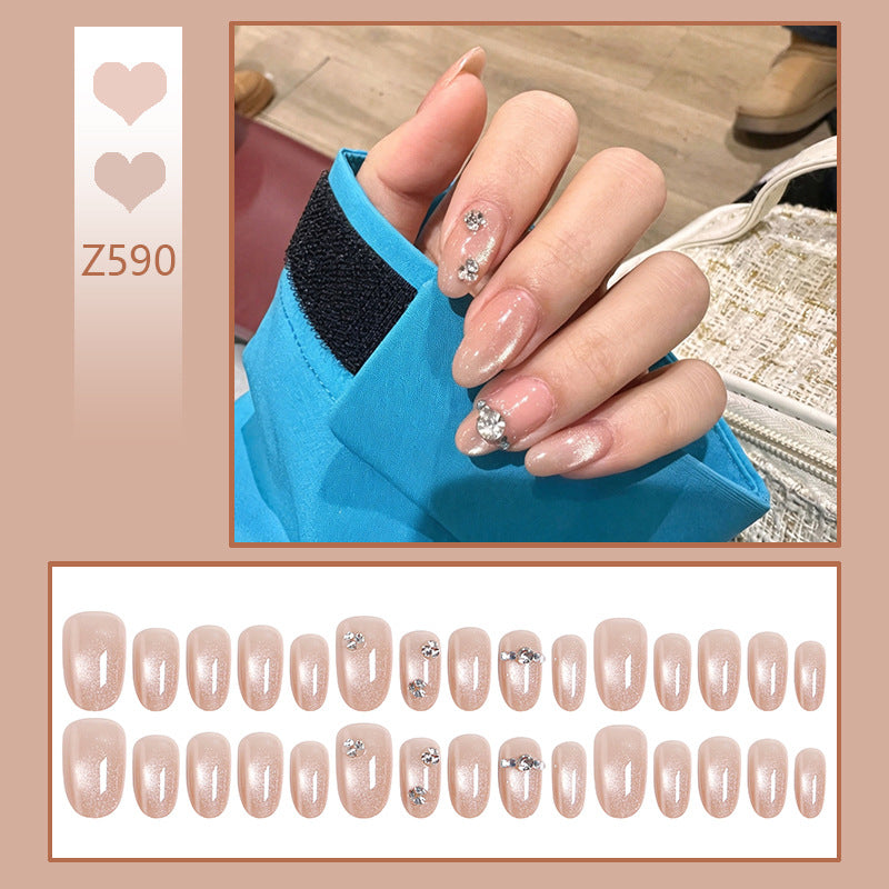 Artificial nail set with elegant rhinestone embellishments Kalsten