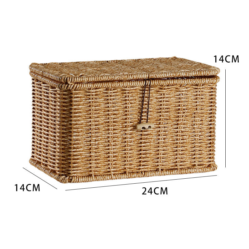 Handcrafted Rectangular Wicker Storage Box Kalsten