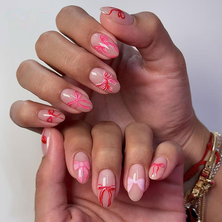 Artistic Bow Design Nail Art
