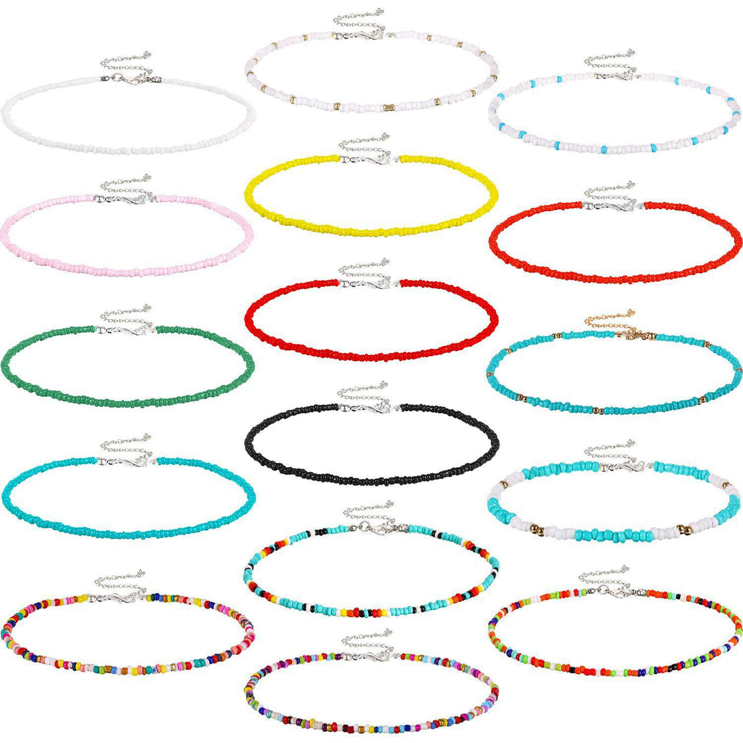 Colorful Beaded Choker Necklace Kalsten